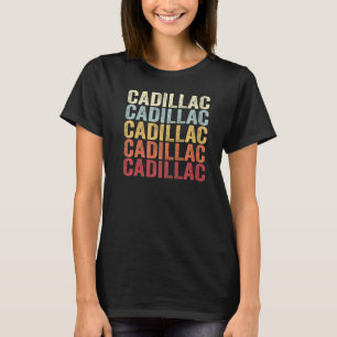Cadillac Michigan Cadillac MI Retro tekst T-shirt