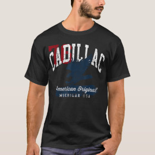 Cadillac Michigan Vintage Patriottische Sport meis T-shirt
