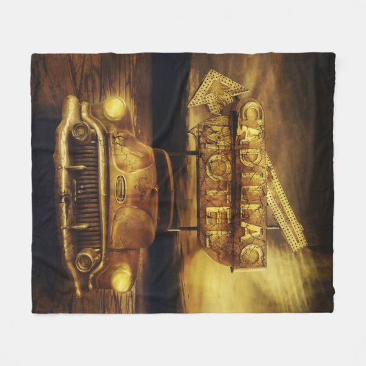 CADILLAC MOTEL FLEECE DEKEN (Voorkant (Horizontaal))