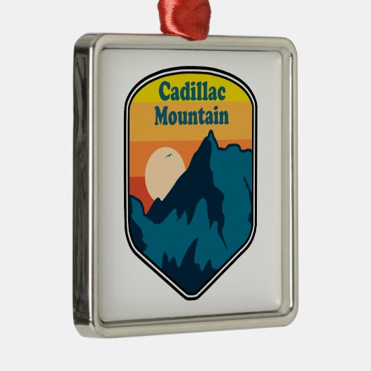 Cadillac Mountain Maine Sunrise Metalen Ornament (Rechts)