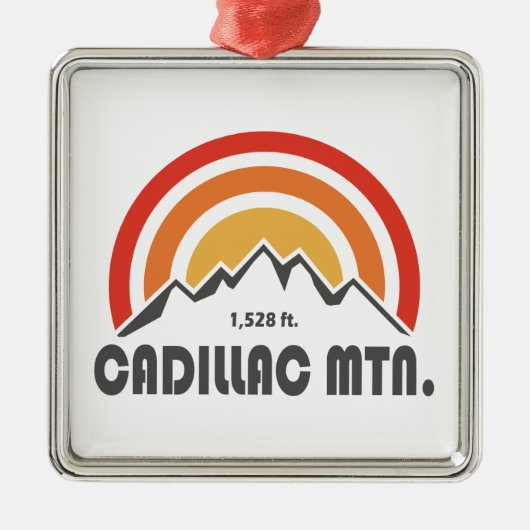 Cadillac Mountain Metalen Ornament (Voorkant)