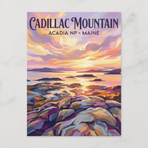 Cadillac Mountain, Nationaal park Acadia VS Briefkaart