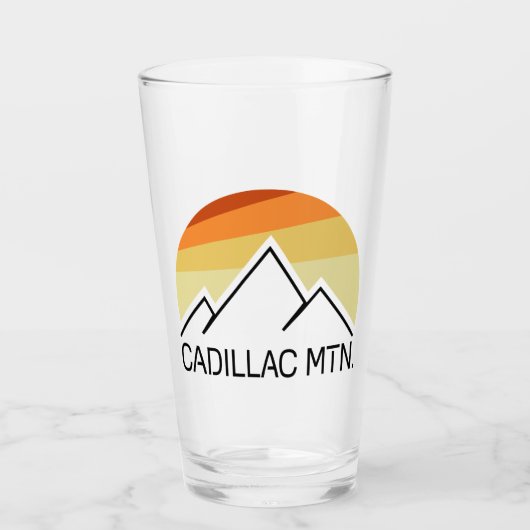 Cadillac Mountain Retro Glas (Voorkant)