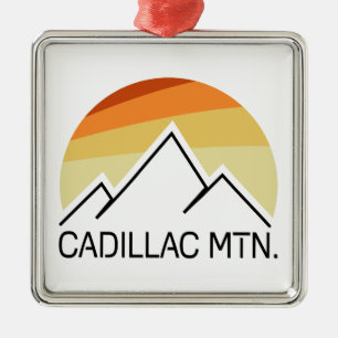 Cadillac Mountain Retro Metalen Ornament