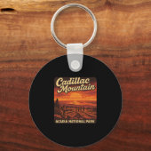 Cadillac Mountain Sunrise Maine Acadia National Pa Sleutelhanger (Voorkant)