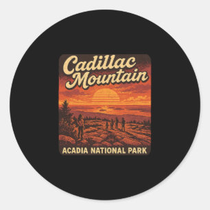 Cadillac Mountain Zonsopgang Maine Acadia National Ronde Sticker