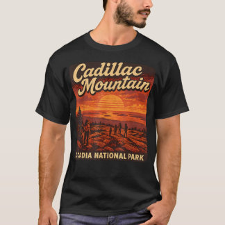 Cadillac Mountain Zonsopgang Maine Acadia National T-shirt