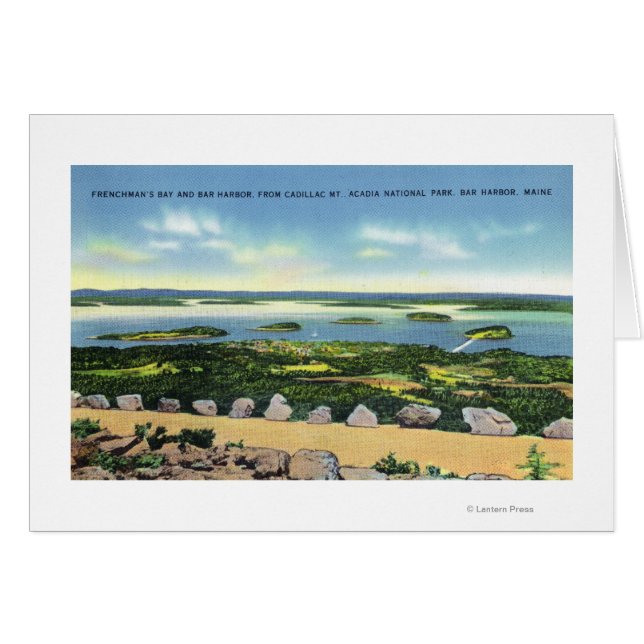 Cadillac Mt Summit Uitzicht van Bar Harbour 2 (Voorkant Horizontaal)