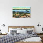 Cadillac Mt Summit Uitzicht van Bar Harbour Canvas Afdruk (Insitu (Slaapkamer))