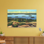 Cadillac Mt Summit Uitzicht van Bar Harbour Canvas Afdruk (Insitu (Woonkamer))