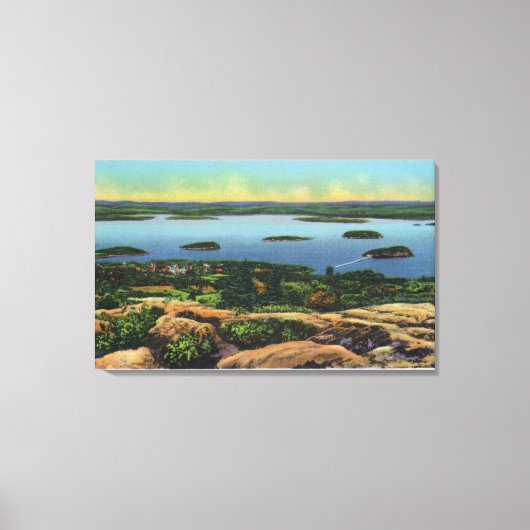 Cadillac Mt Summit Uitzicht van Bar Harbour Canvas Afdruk (Voorkant)