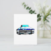 cadillac raggare - auto briefkaart (Staand voorkant)