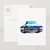 cadillac raggare - auto briefkaart (Voorkant / Achterkant)