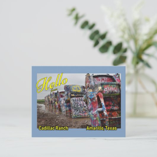 Cadillac Ranch Amarillo Texas Briefkaart (Staand voorkant)