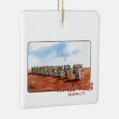 Cadillac Ranch, Amarillo, Texas Kerstversiering Keramisch Ornament (Rechts)