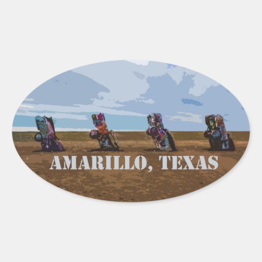 Cadillac Ranch - Amarillo, Texas Sticker (Voorkant)