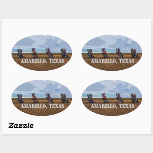 Cadillac Ranch - Amarillo, Texas Sticker (Vel)