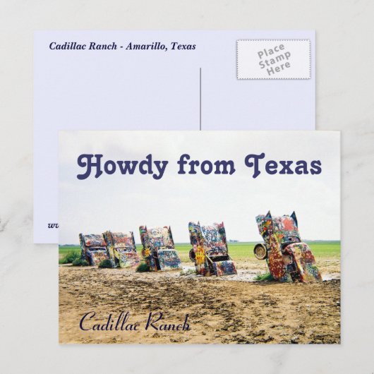 Cadillac Ranch Briefkaart (Voorkant / Achterkant)