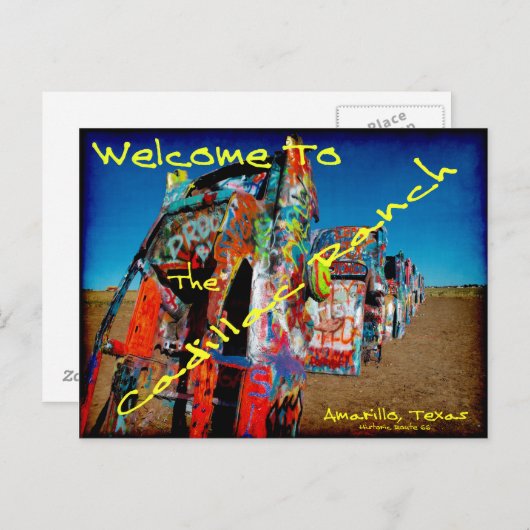 Cadillac Ranch Briefkaart (Voorkant / Achterkant)