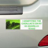 CADILLAC RANCH BUMPERSTICKER (Op auto)