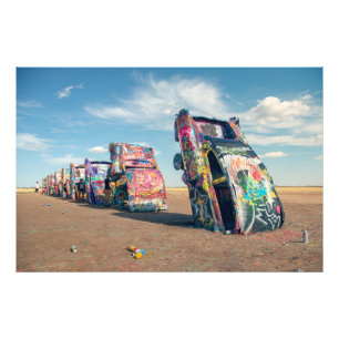 Cadillac Ranch Foto Afdruk
