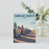 Cadillac Ranch Texas Reizen Briefkaart (Staand voorkant)