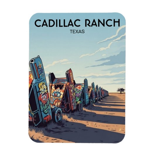 Cadillac Ranch Texas Reizen Magneet (Verticaal)