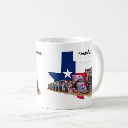 Cadillac Ranch, Texas State Outline, Mok (Voorkant rechts)