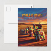Cadillac Ranch USA Briefkaart (Voorkant / Achterkant)