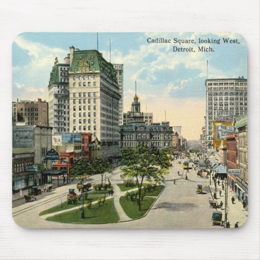 Cadillac Square, Detroit Michigan, 1915  Muismat (Voorkant)