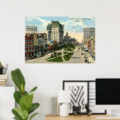 Cadillac Square, Detroit Michigan, 1915  Poster (Thuiskantoor)