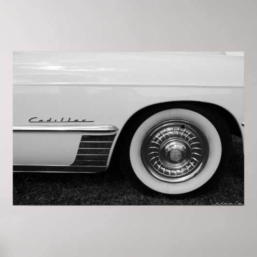 Cadillac Wheel Poster (Voorkant)