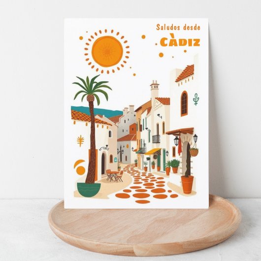 Càdiz Cadiz Spanje vakantie witte stad Briefkaart