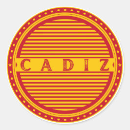 Cádiz City Pride Emblem – Spanish Identity Ronde Sticker