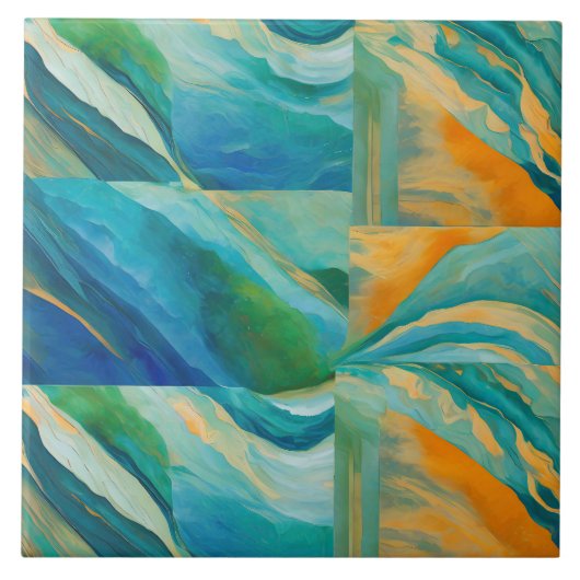 "Cádiz" een kleurrijk tegeleffect Tegeltje (Voorkant)