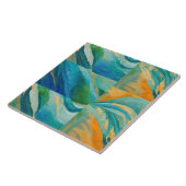 "Cádiz" een kleurrijk tegeleffect Tegeltje (Zijkant)