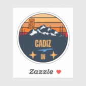 Cadiz, Indiana Sticker (Vel)