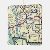 Cadiz KY  Map Keramisch Ornament (Links)