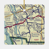 Cadiz KY  Map Keramisch Ornament (Achterkant)