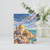 Cadiz oude stad Spanje Briefkaart (Staand voorkant)