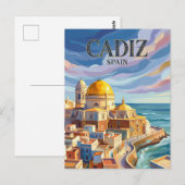 Cadiz oude stad Spanje Briefkaart (Voorkant / Achterkant)