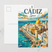 Cádiz Spanje Briefkaart (Voorkant / Achterkant)
