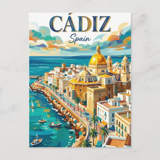 Cádiz Spanje Briefkaart (Voorkant)