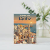 Cádiz Spanje Briefkaart (Staand voorkant)