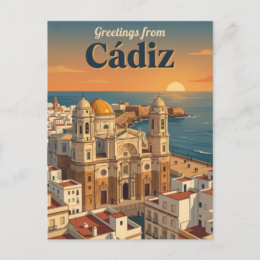 Cádiz Spanje Briefkaart (Voorkant)