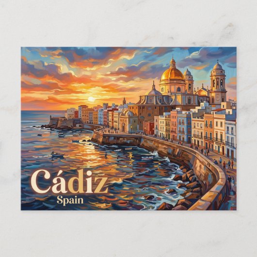 Cádiz Spanje Briefkaart (Voorkant)