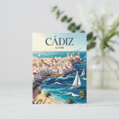 Cádiz Spanje Briefkaart (Staand voorkant)
