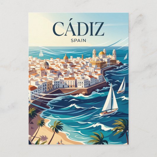 Cádiz Spanje Briefkaart (Voorkant)