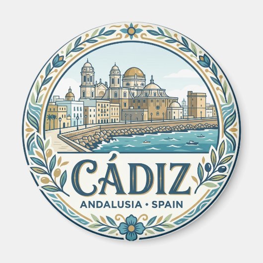 Cádiz Spanje Magneet (Voorkant)