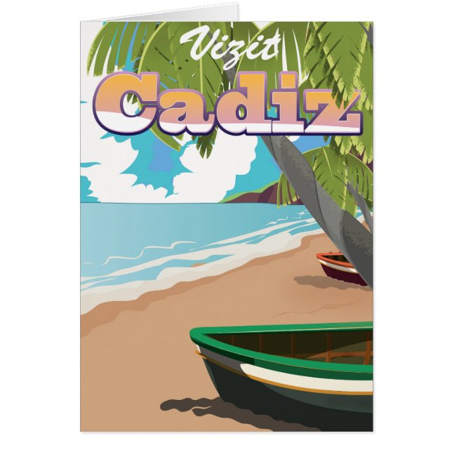 Cadiz Spanje reisposter. (Voorkant)